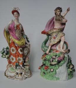 18<sup>th</sup> century Derby figures of Minerva and Neptune